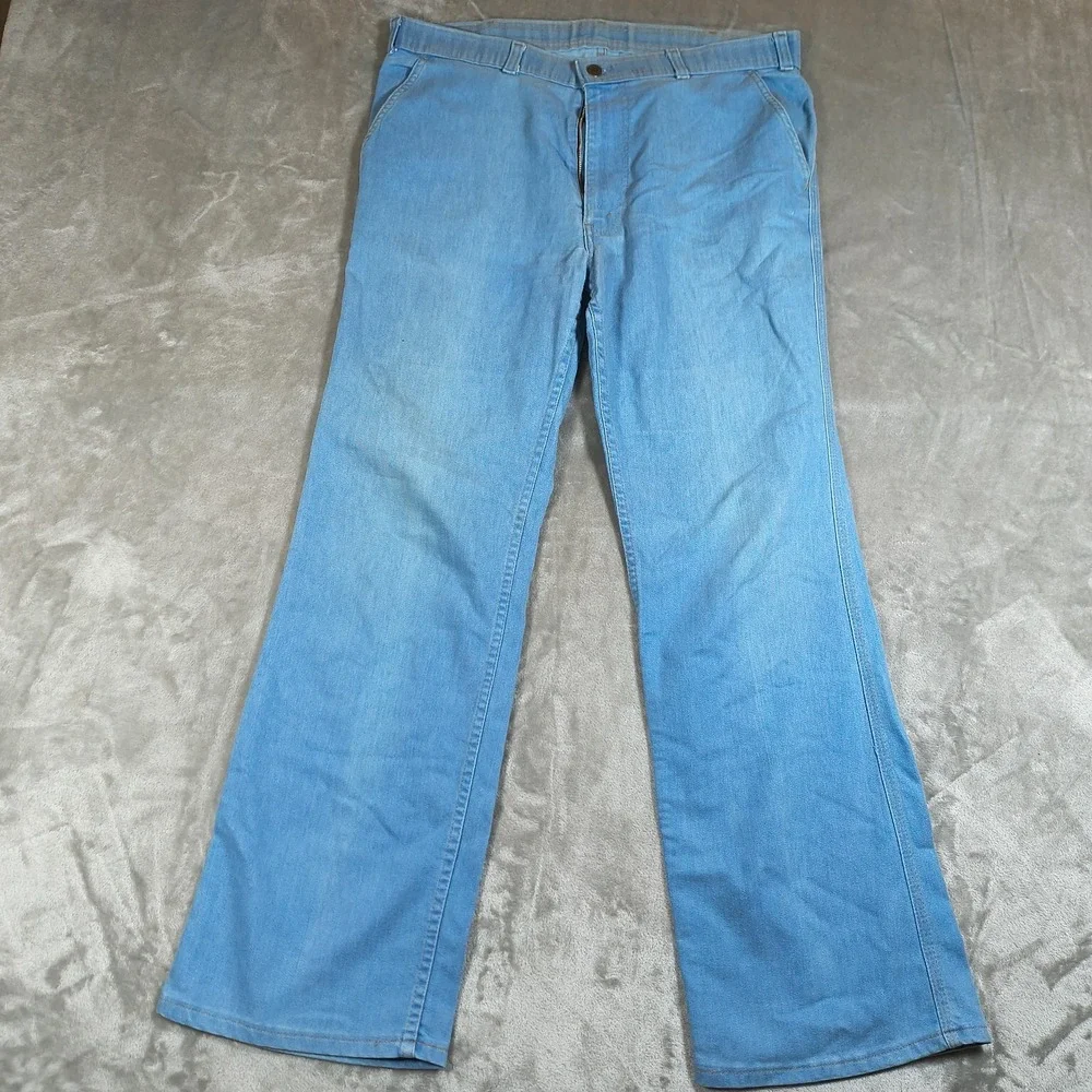 Vintage Levis Jeans Men 29x29 Blue Orange Tab USA Straight Denim Light Wash Fade